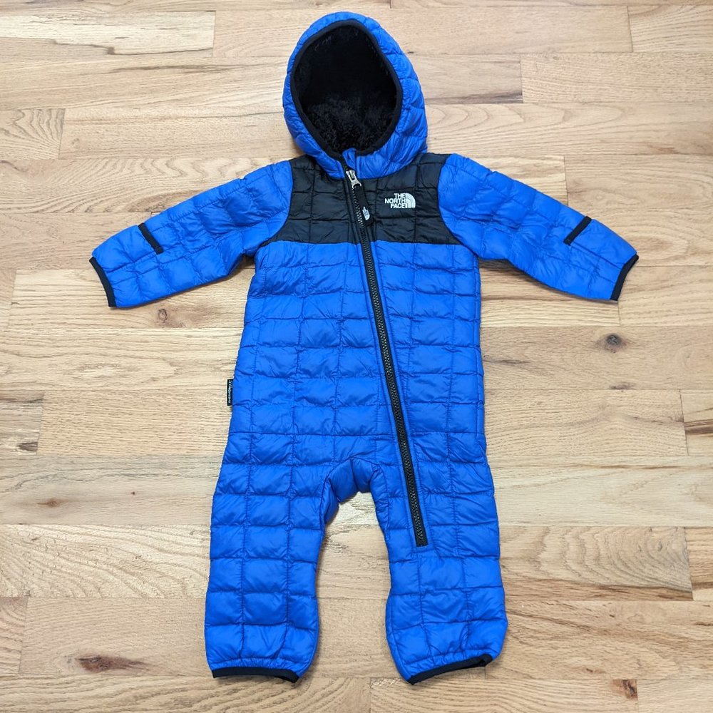 The North Face Blue and Black Puffer Bunting